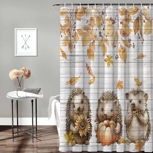 72 Inches Textured Shower Curtain Set with 12 Hooks