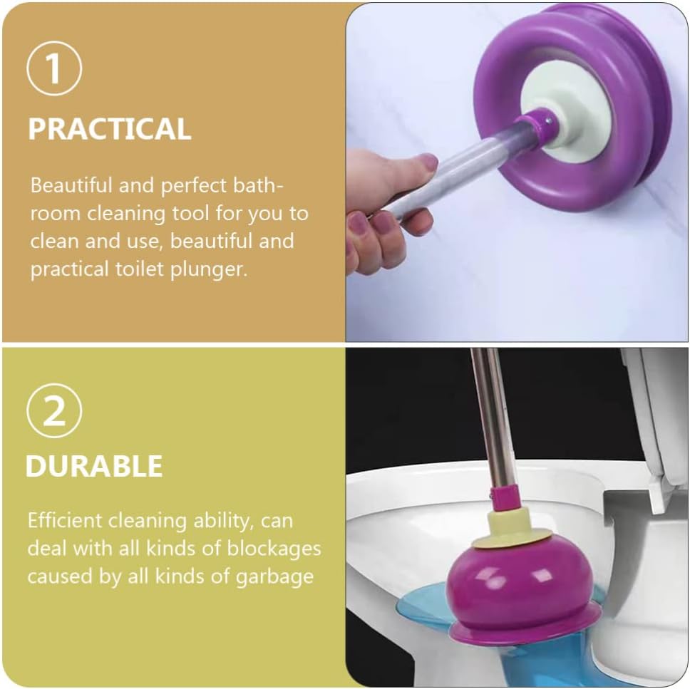 Angoily Purple Toilet Plunger with Handle