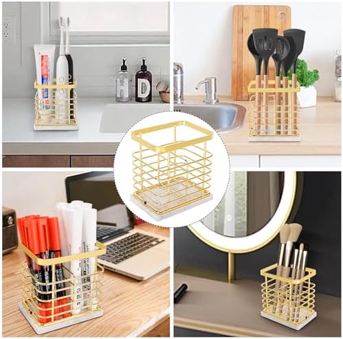 HarJue Luxury Toothbrush Holder with Marble Base