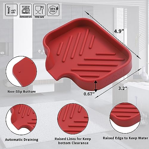 MicoYang Silicone Soap Dish with Drain Spout - 49x32