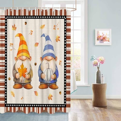Funnywall88 72x72 Inch Dwarfs Retro Shower Curtain Set with 12 Hooks