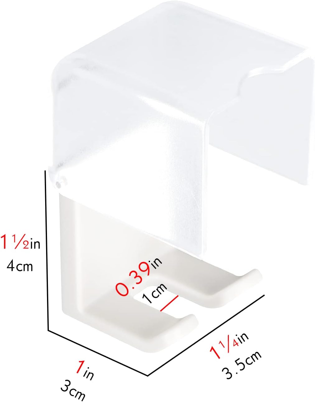 LUEXBOX 4PCS Wall Mounted Toothbrush Holder with Cover