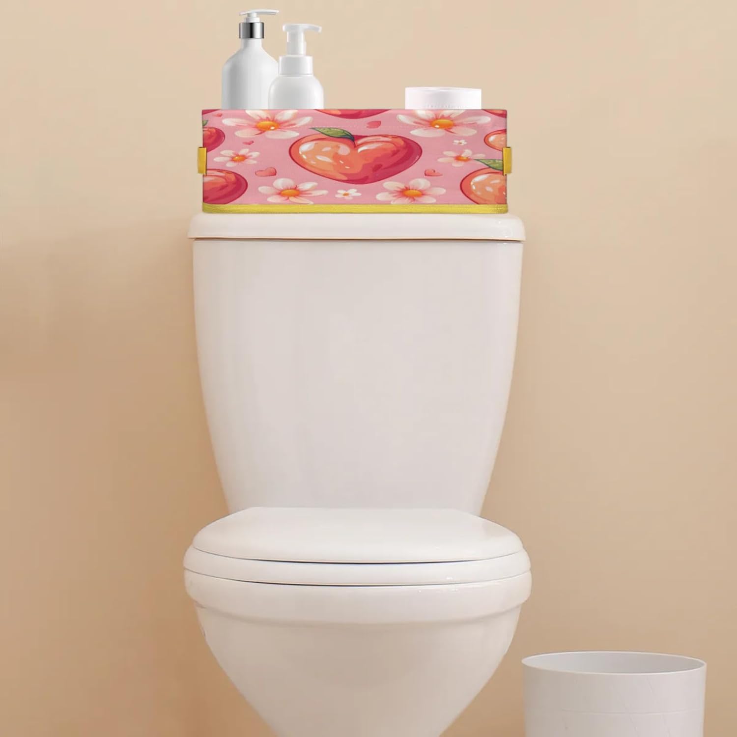 Snatocys Allover Fruits Peachy Toilet Paper Basket
