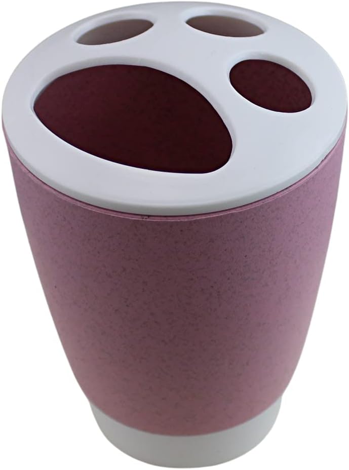 4 Piece Bathroom Accessories Set - Bubble Gum Pink