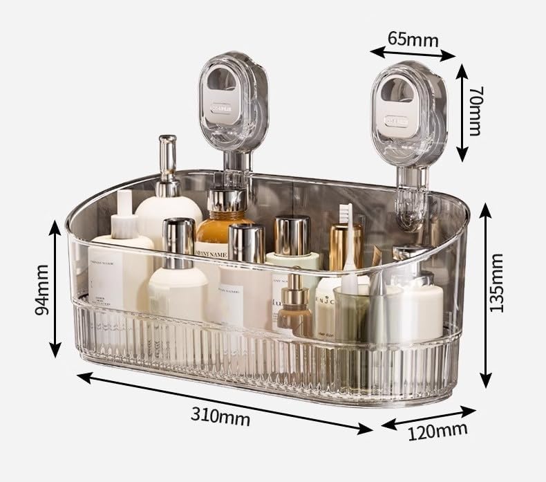 No-Drill Suction Storage Box with Glacier Pattern