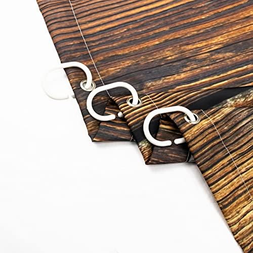 LB Western Brown Barn Door Shower Curtain Set 48x72 Inch