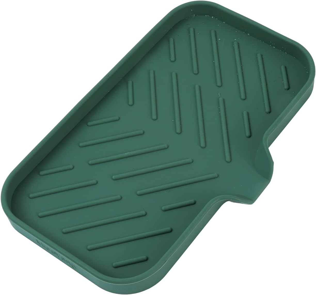 MicoYang Silicone Soap Dish with Drain Spout - Green 9653