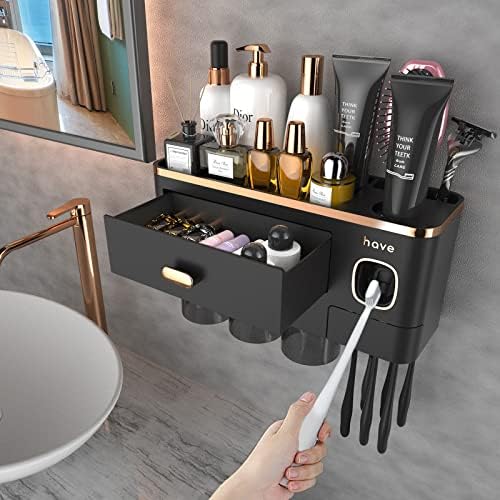 iHave Wall Toothbrush Holder with Dispenser