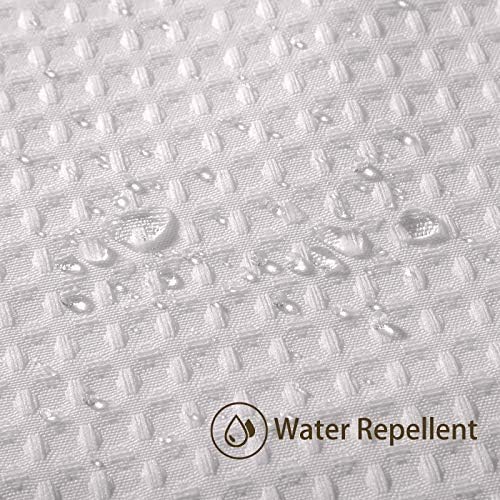 VANZAVANZU Waffle Weave Shower Curtain - 72x72 Inches White