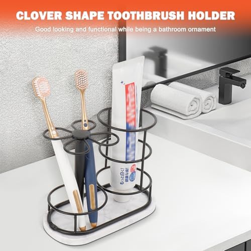 HarJue Matte Black Toothbrush Holder Stand