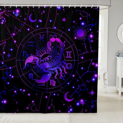 Feelyou Scorpio Shower Curtain 72x72 Constellation Design