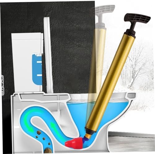 High Pressure Toilet Plunger with 180 Rotating Head and Press Handle