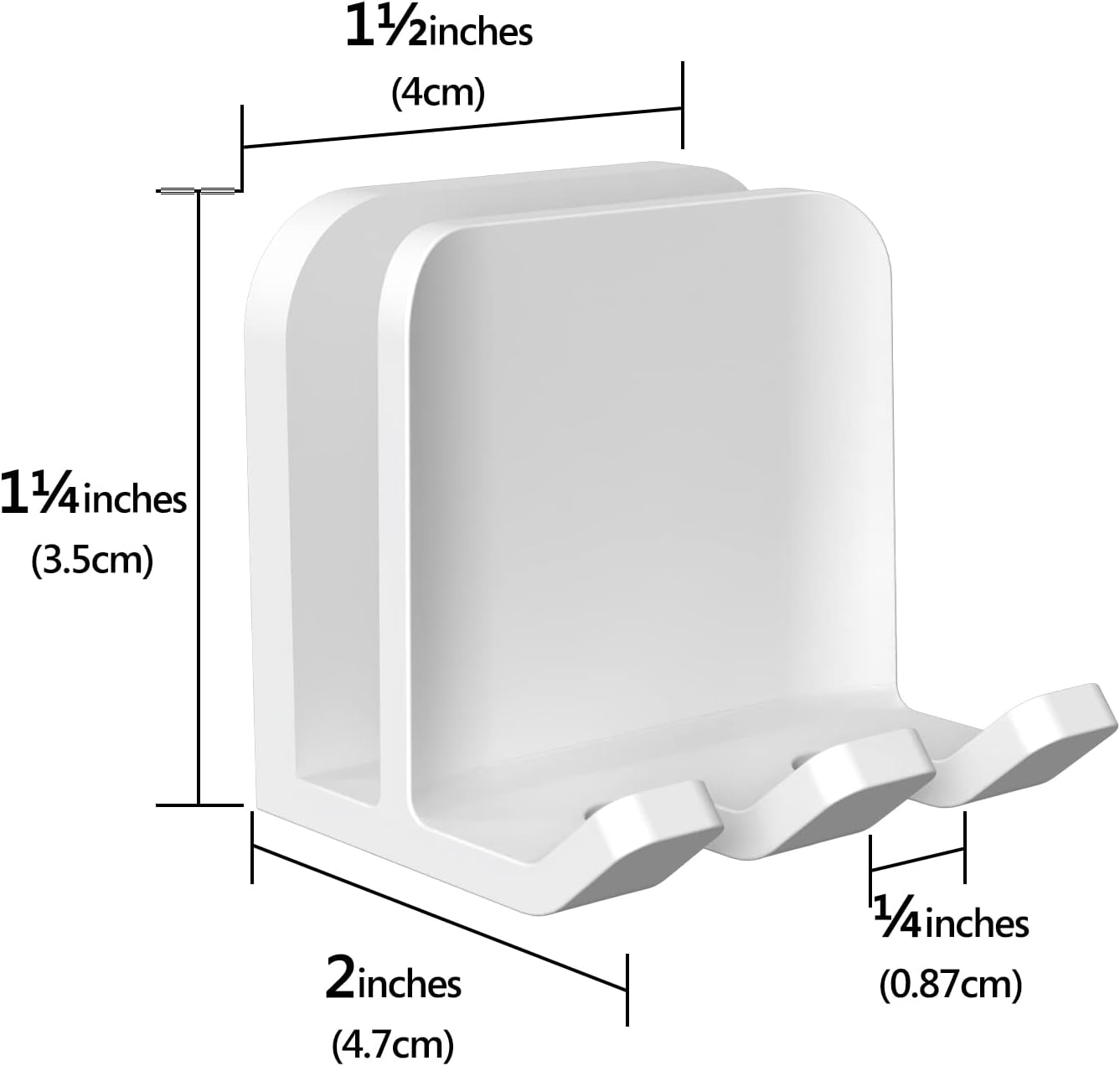 2 PCS Self-Adhesive Toothbrush Holders Wall Mounted