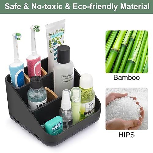 Chintu 6 Slots Toothbrush Holder with Drainage Anti-Slip and Detachable Design