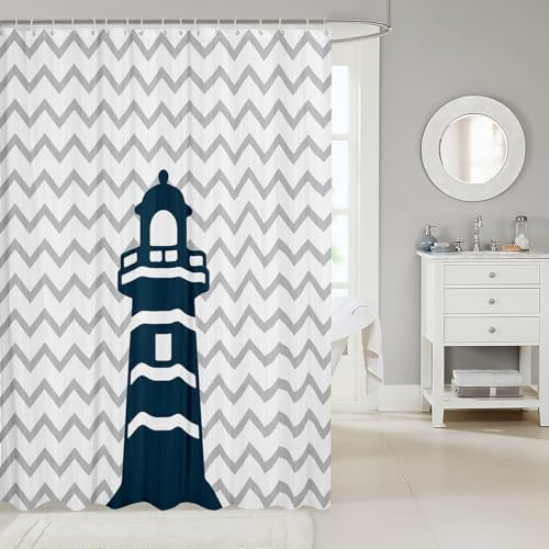 Feelyou Nautical Themed Shower Curtain Set 72x78