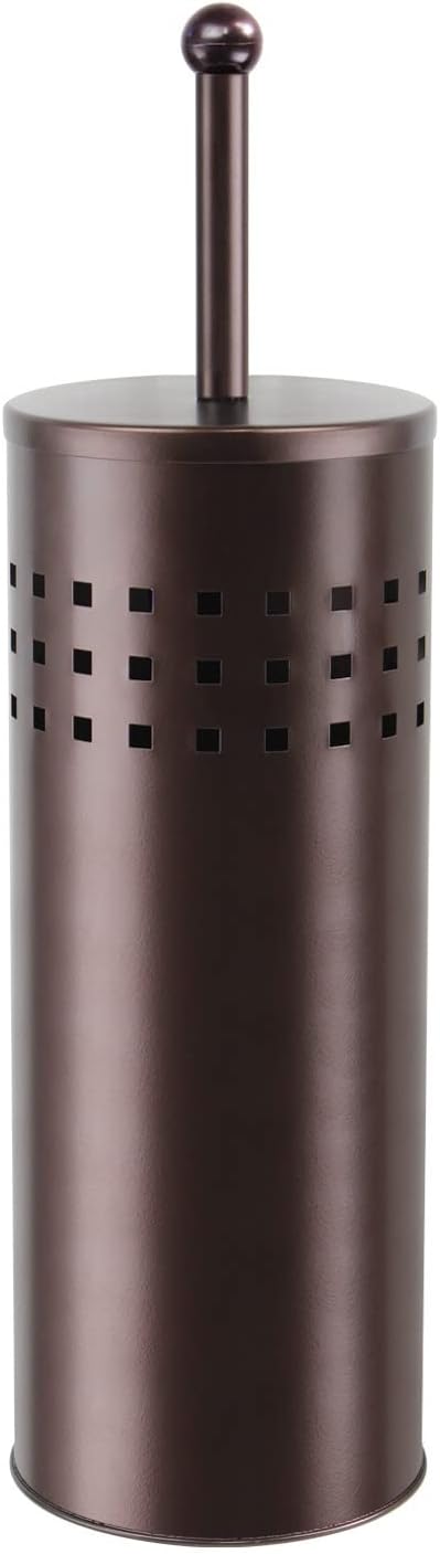 Blue Donuts Toilet Plunger with Holder - Quick Dry Bronze