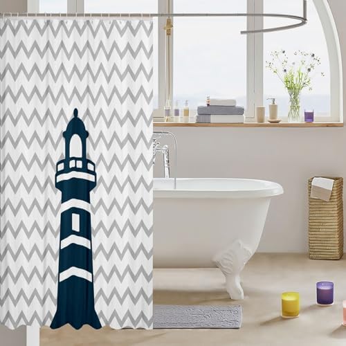 Feelyou Nautical Themed Shower Curtain Set 72x78