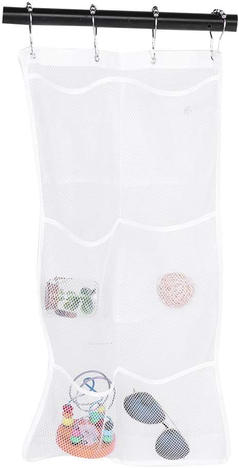 RASTKY 6 Pockets Mesh Shower Caddy with Hooks