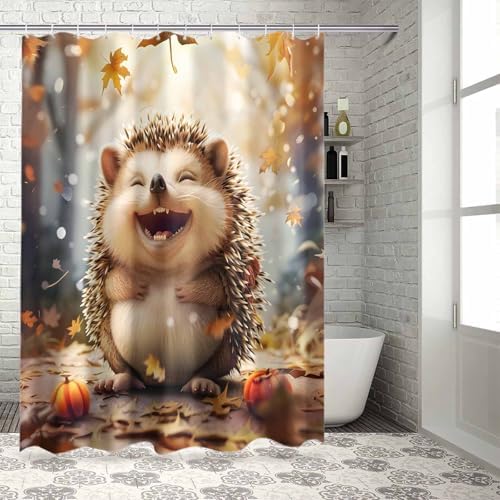 Funnywall88 72 Inches Maple Cartoon Shower Curtain Set