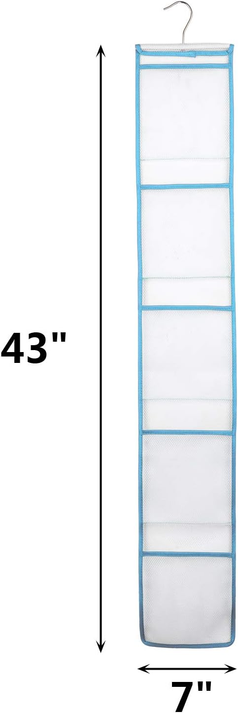 ALYER Narrow Mesh Shower Caddy Organizer Blue