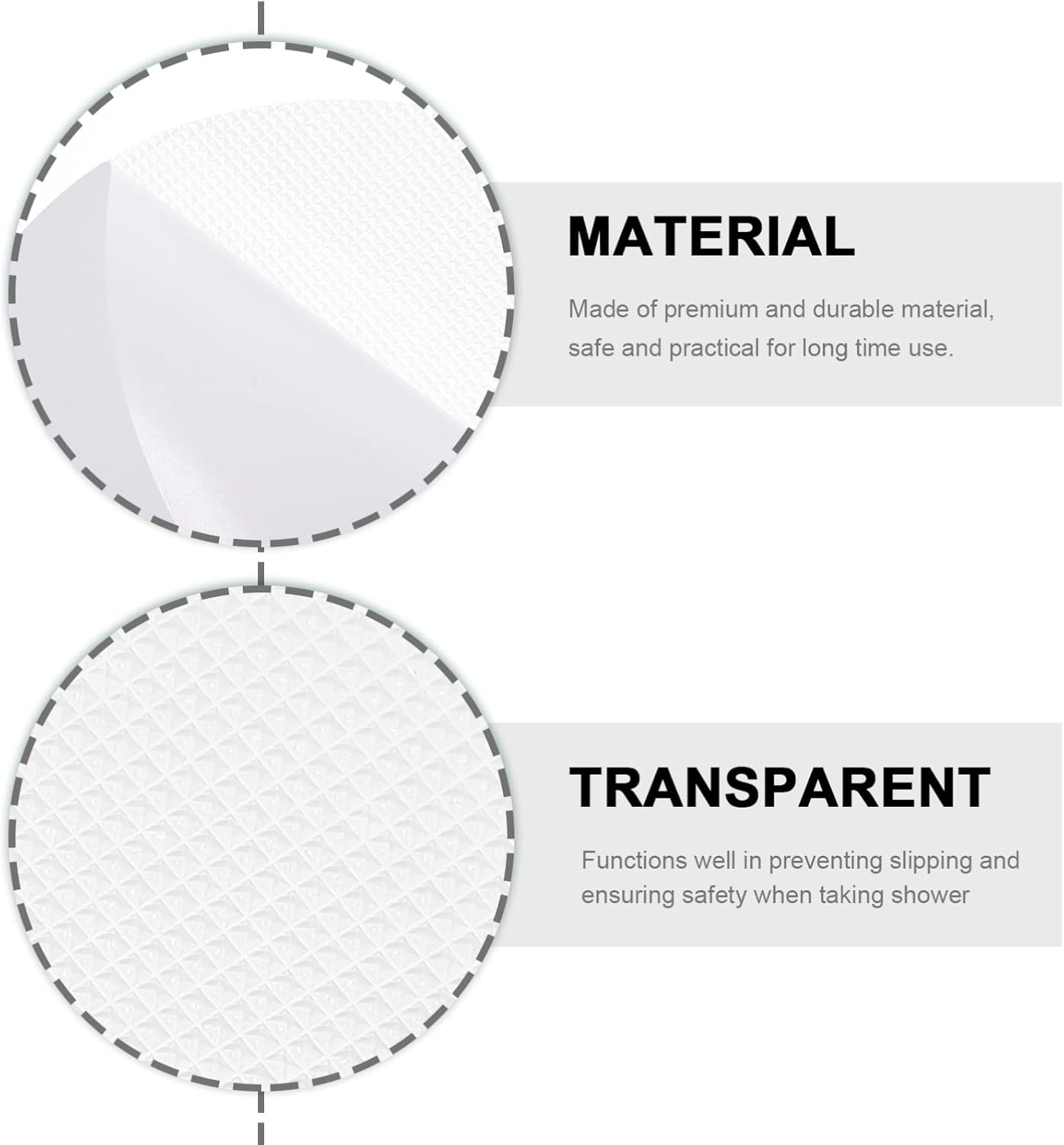 1set Non-Slip Floor Stickers Flower Design Transparent Peva Decals