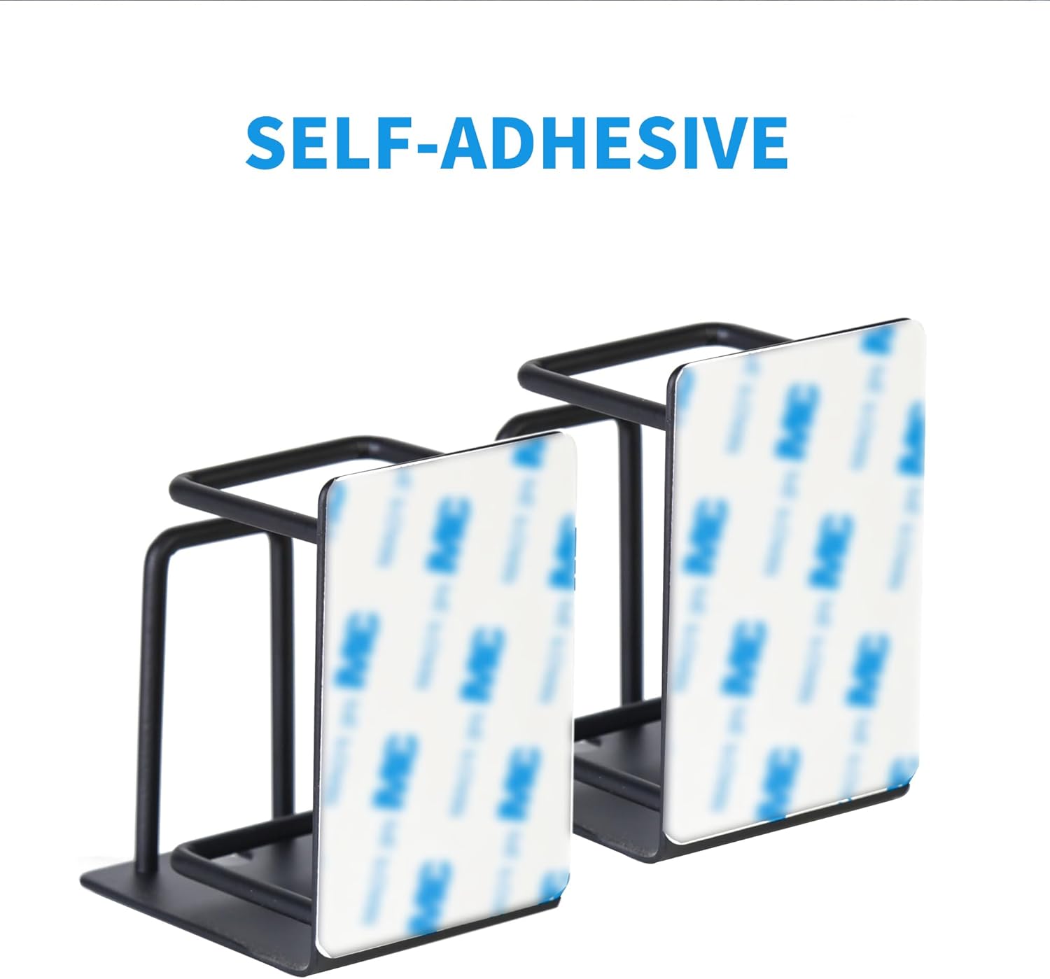 HANZE 3 in 1 Wall Mounted Toothbrush Holder 2 Pack Black