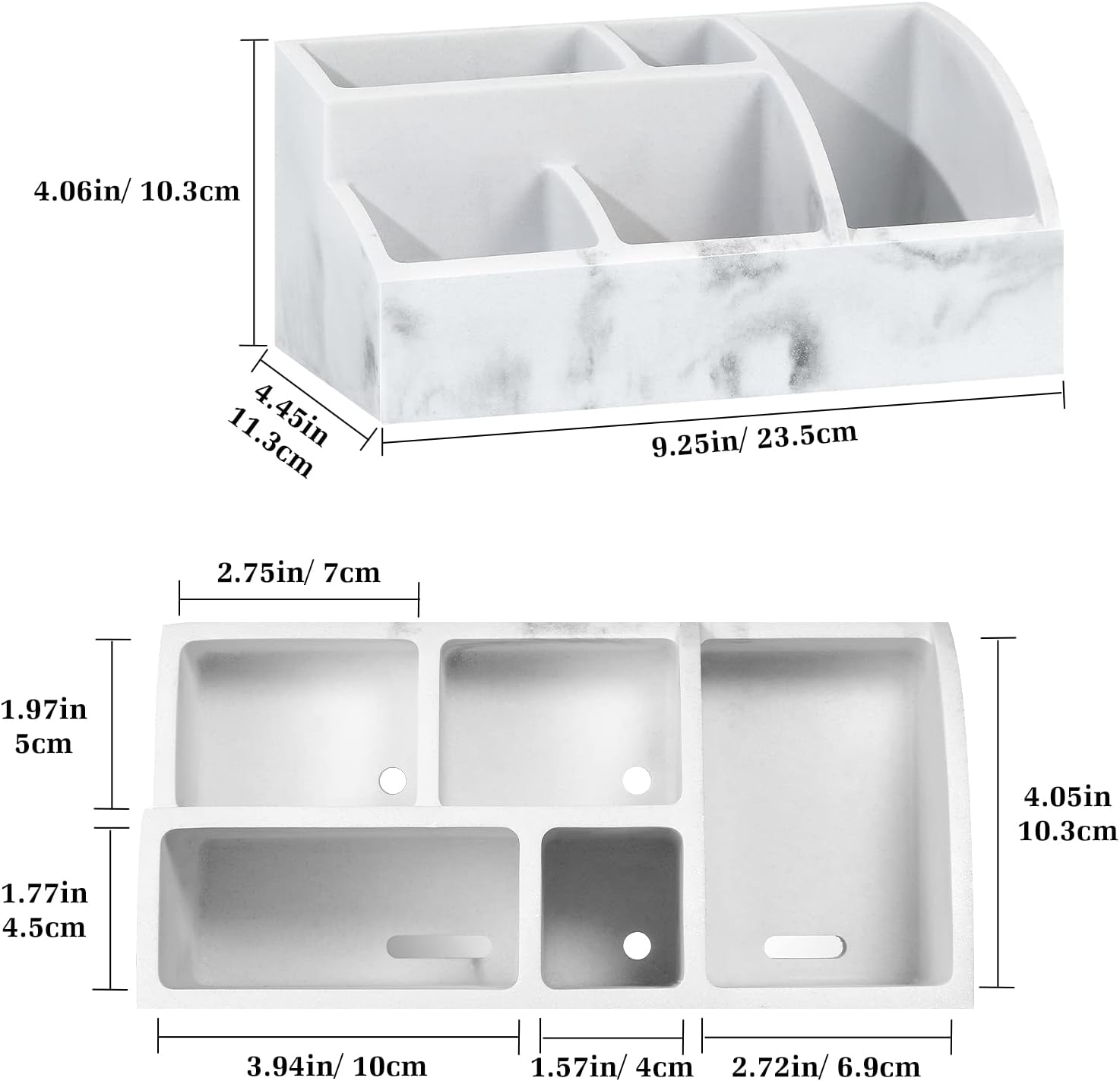 Luxspire 5 Slot Toothbrush Holder with Marble Design