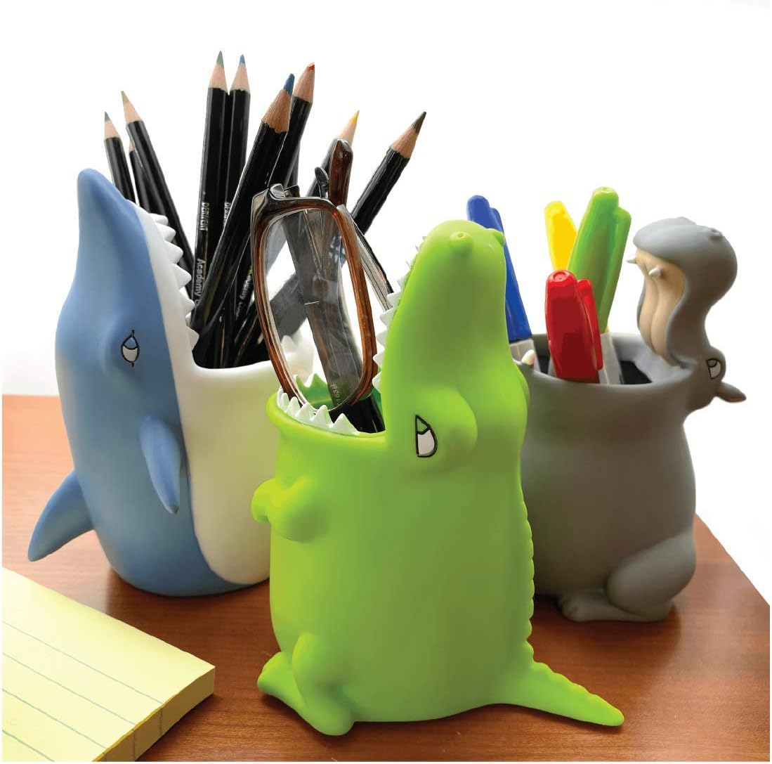 Kids Toothbrush Holder with Drainage - Shark Animal Design