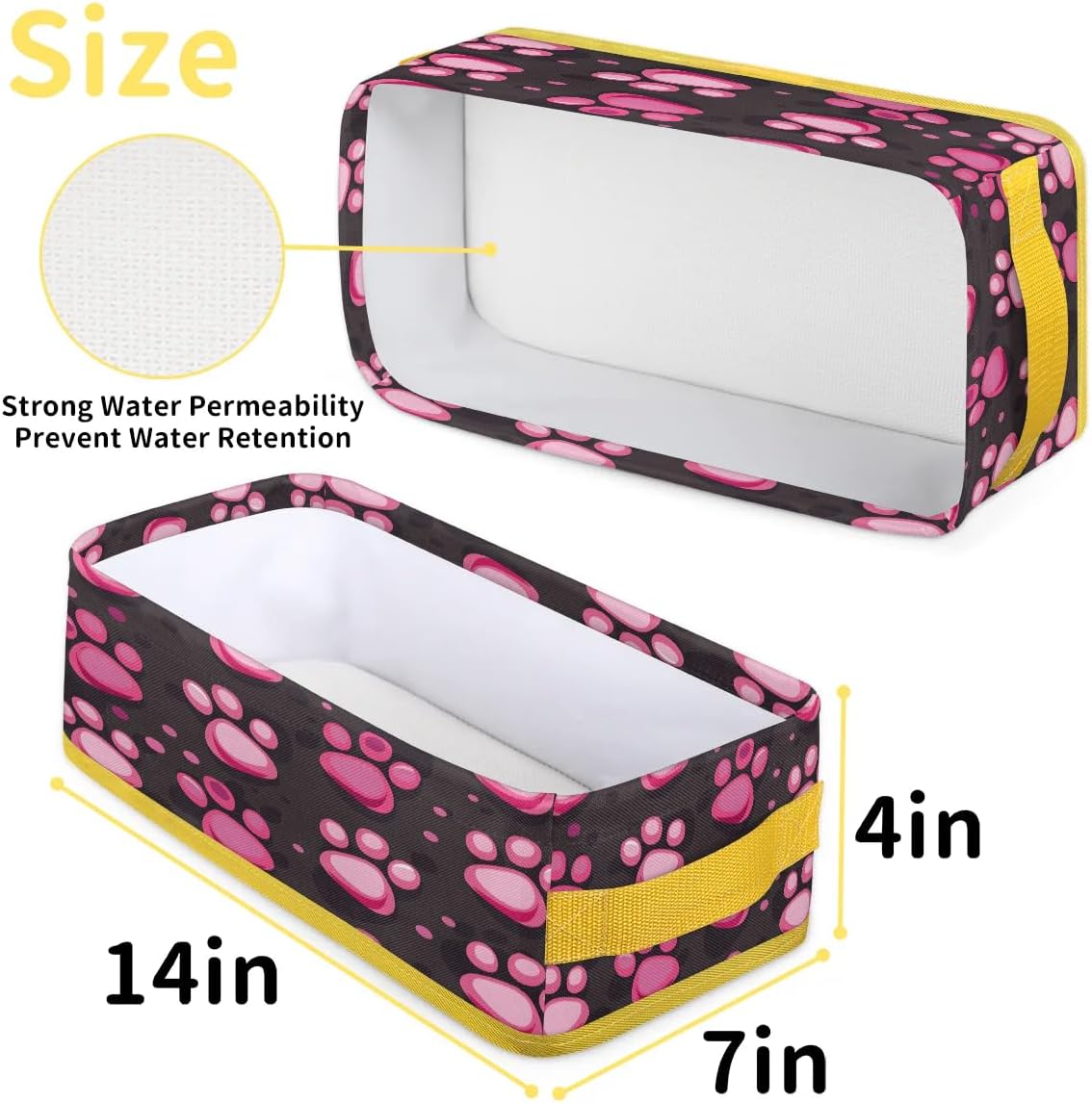 Tablerazzi Dog Paw Print Toilet Paper Basket with Handle