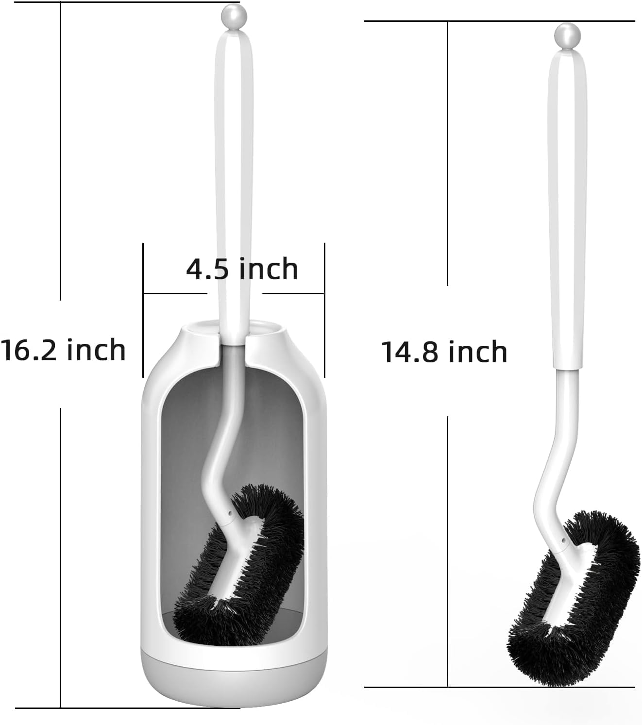 HAMITOR Toilet Brush Holder Set 2 Pack