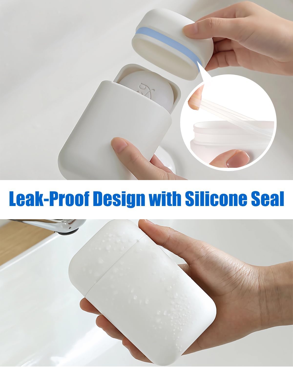Minimalist Travel Soap Case with Leak Proof Silicone Seal