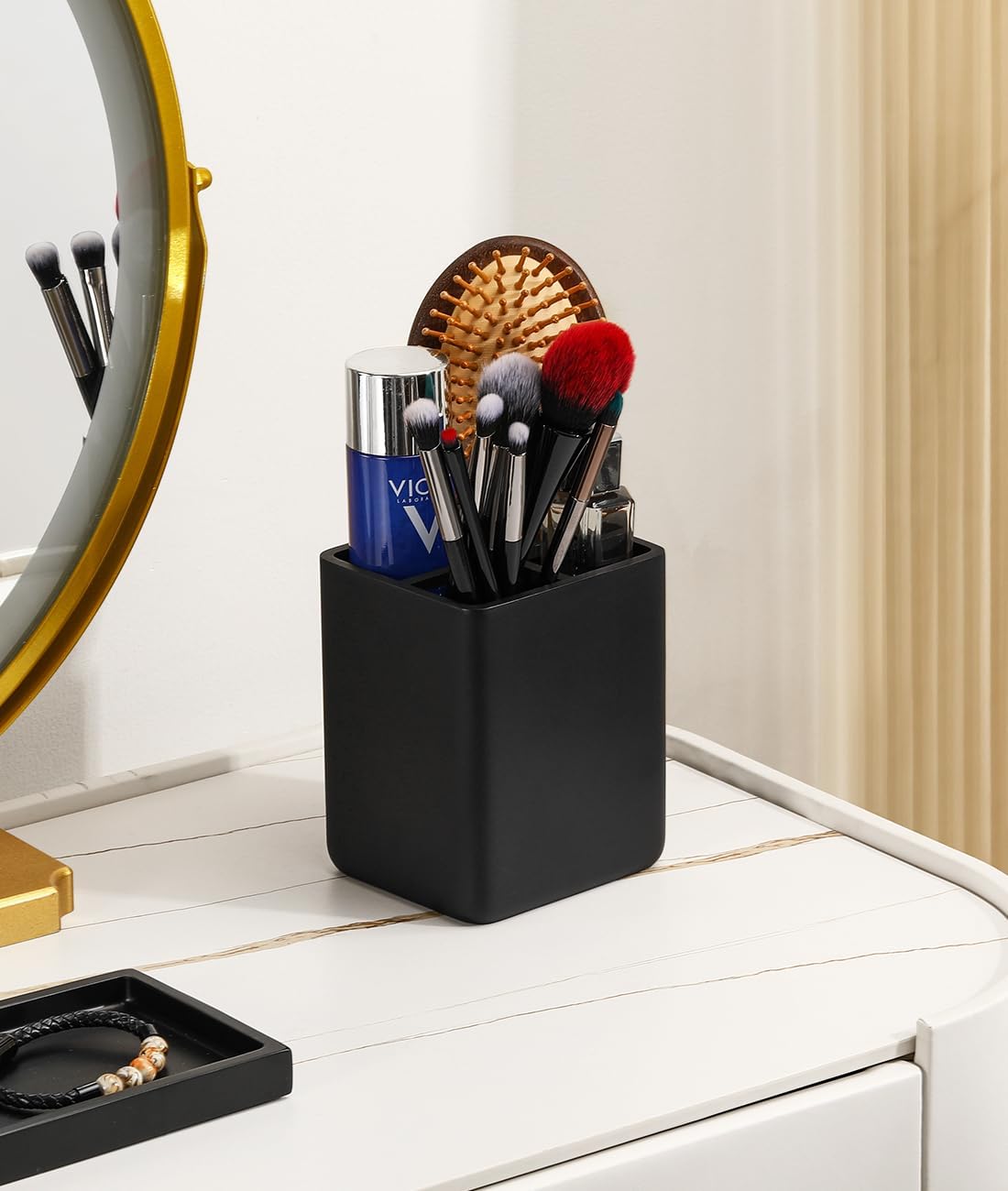 Luxspire 3 Slots Toothbrush Holder Matte Black