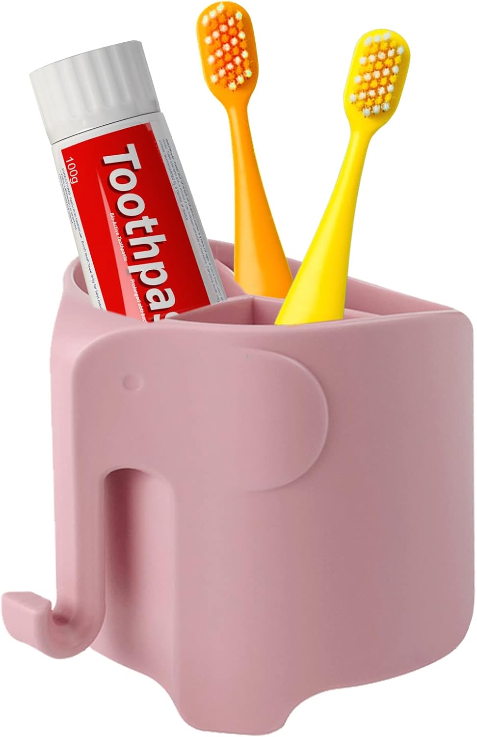 RyanLemon Elephant Toothbrush Holder with Suction Cup and Hook