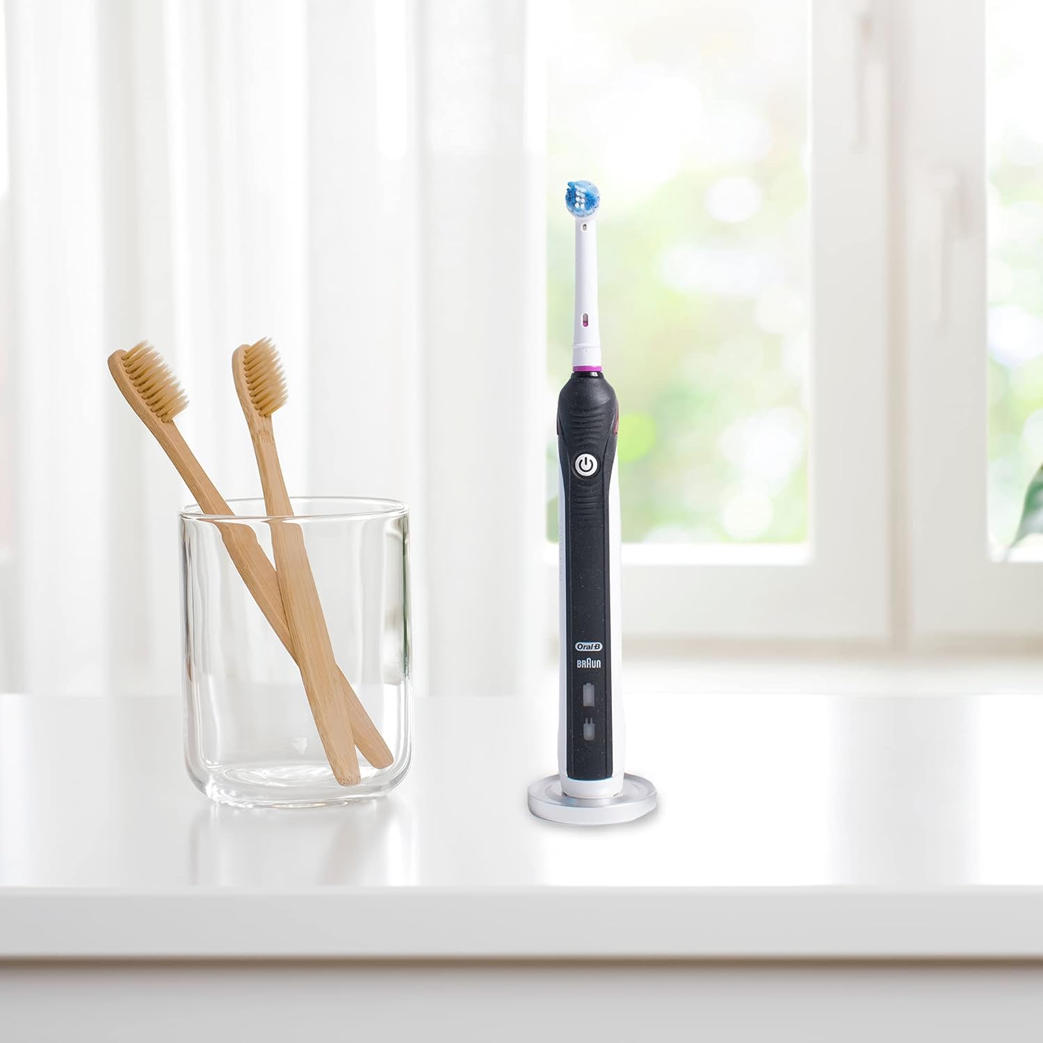 Aluminum Oral-B Toothbrush Holder with Drip Capture