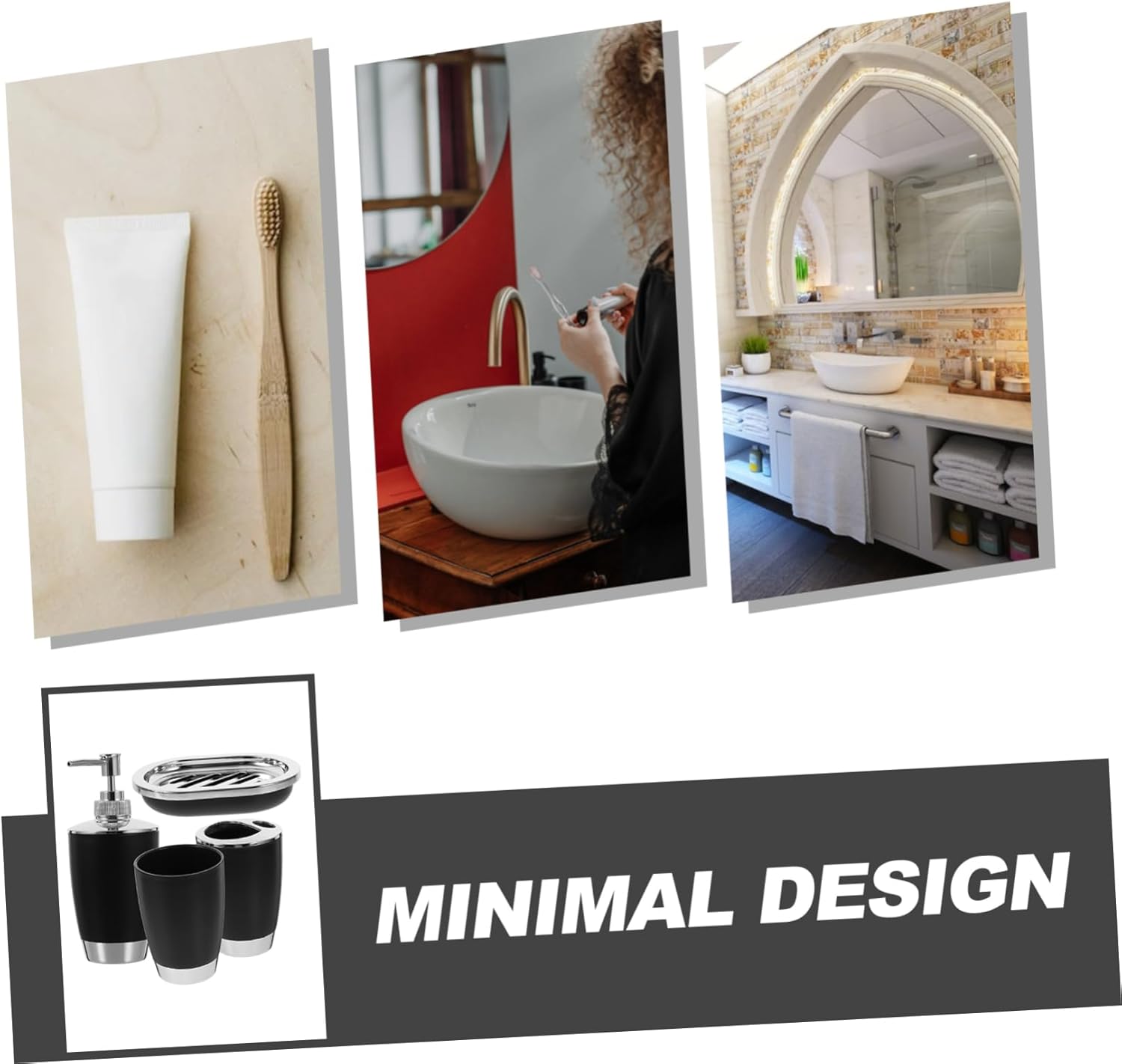 SHOWERORO Bathroom Accessory Set Organized