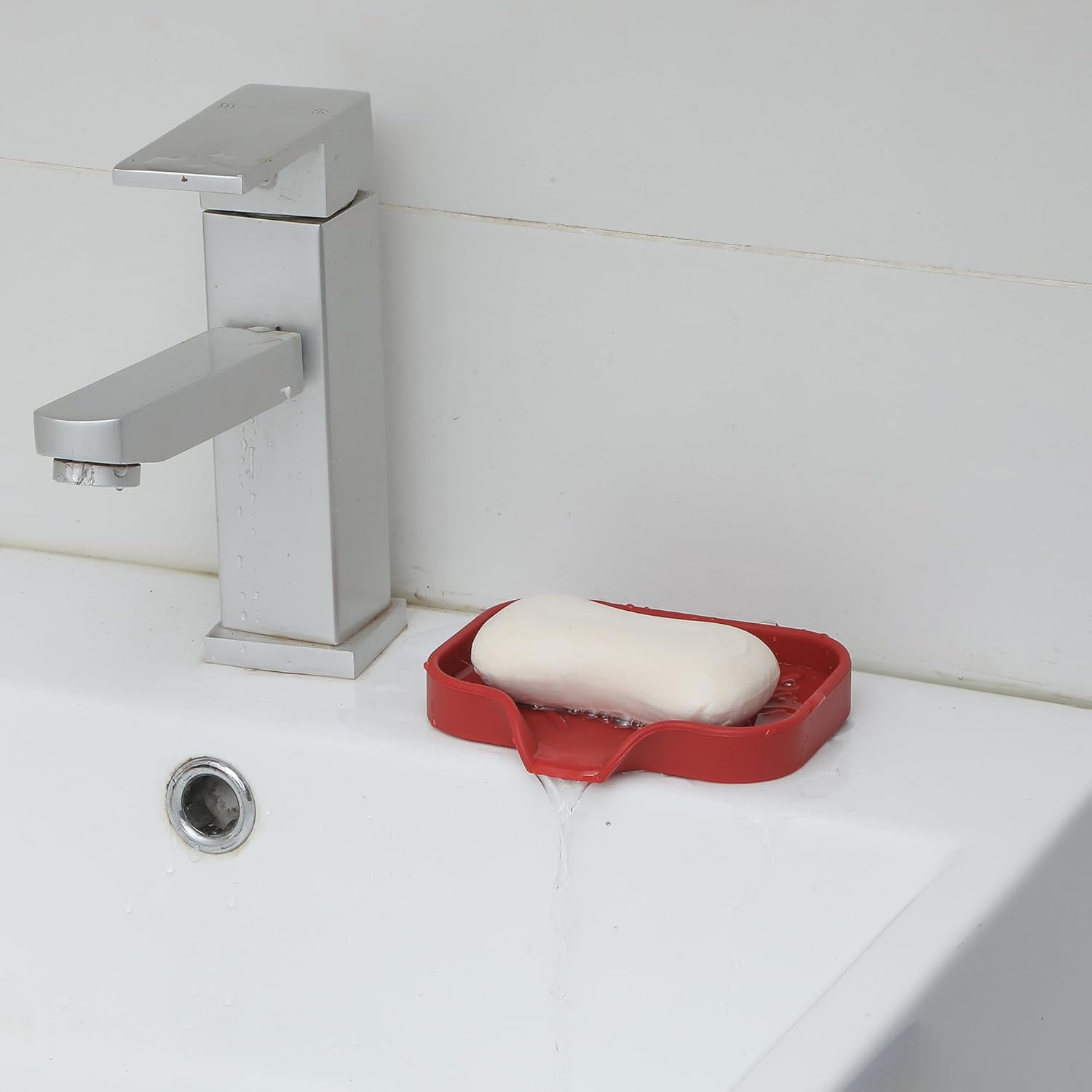 MicoYang Silicone Soap Dish with Drain Spout - 49x32