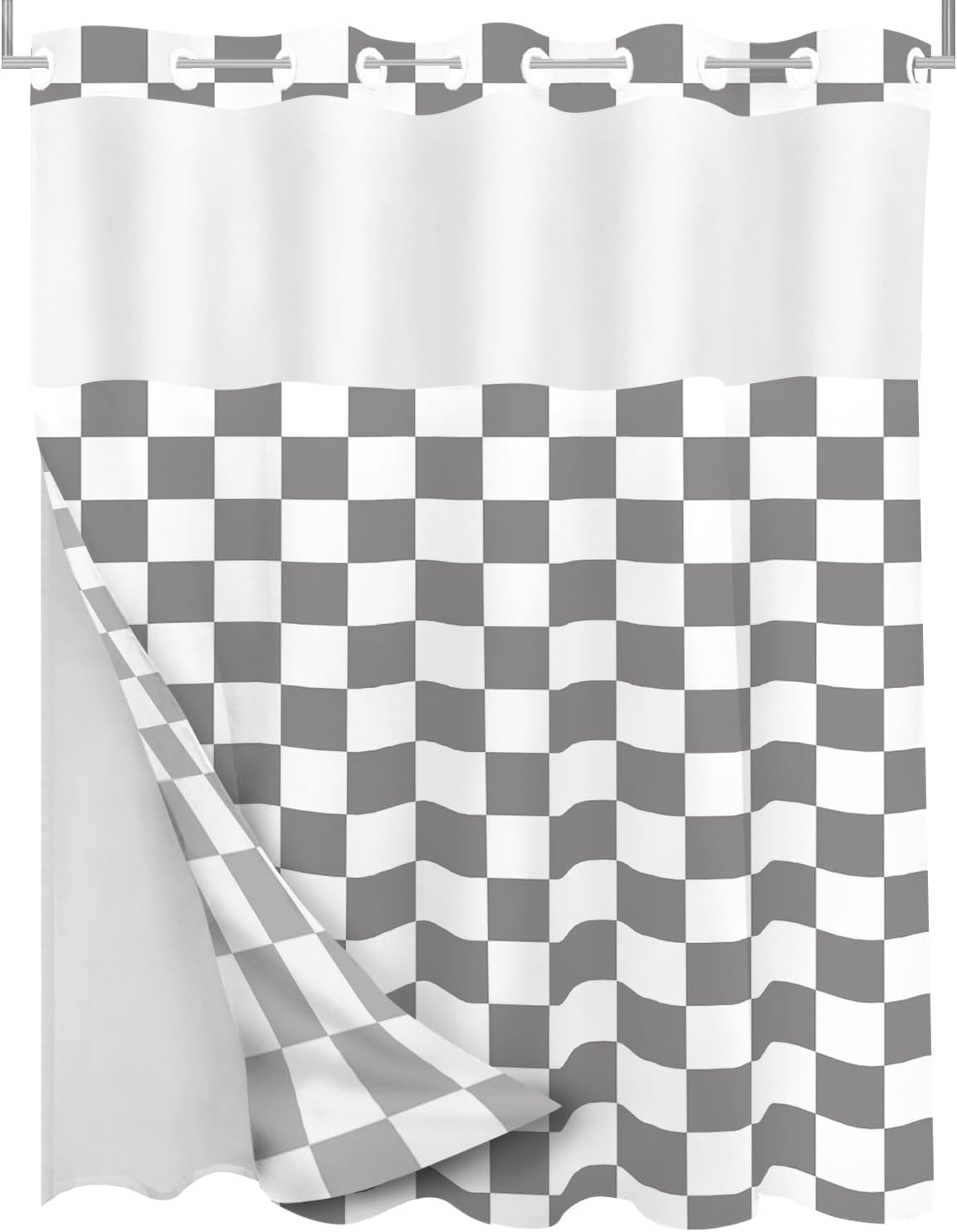 Tititex Luxury Snap-In Liner Shower Curtain Set