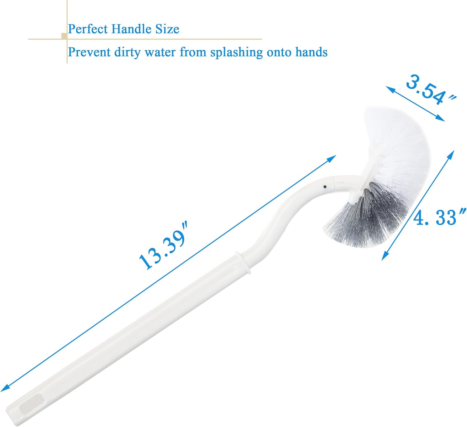 Ryhiac 2 Pack Curved Toilet Bowl Brush Without Holder 1