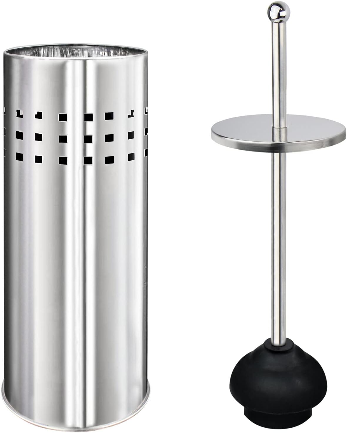 Blue Donuts Toilet Plunger with Chrome Holder