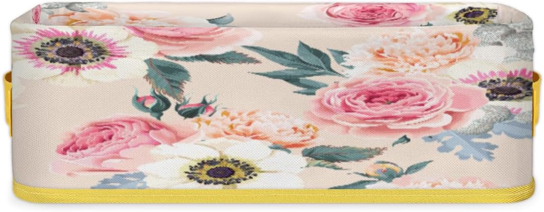 Vomwwlix Flower Peony Toilet Paper Basket Decor