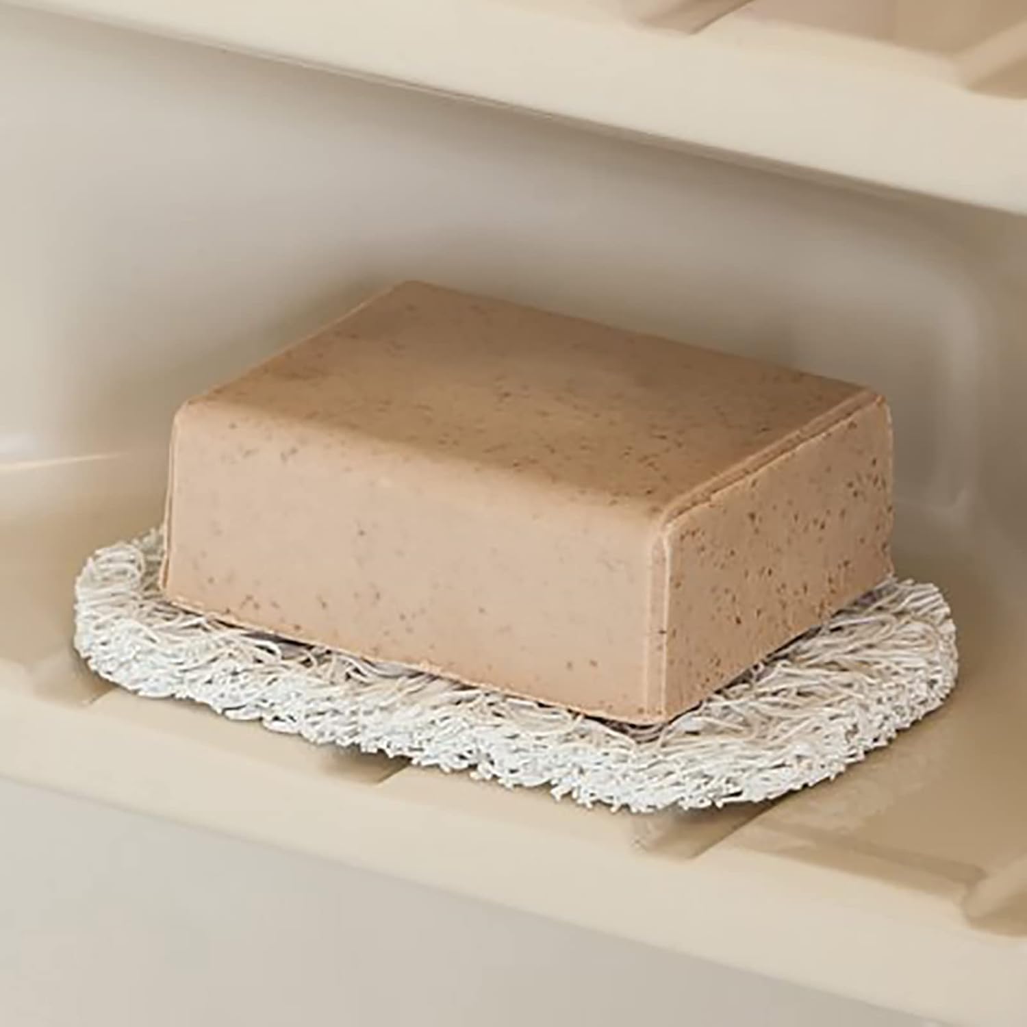 HUSGA Soap Saver Pads Non-Slip Durable Holder 4 Pack White