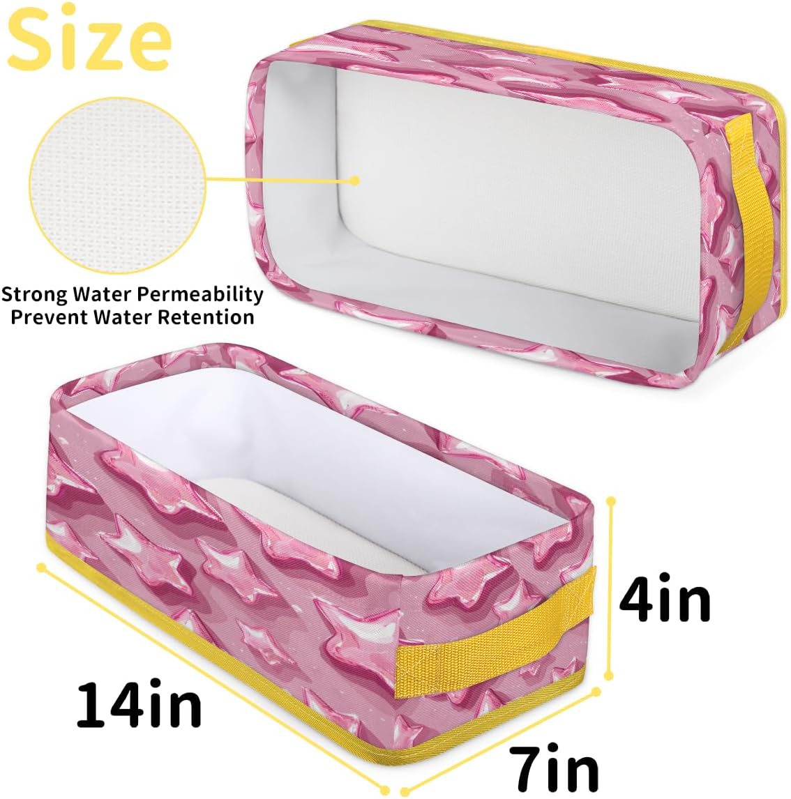 Cute Pinks Stars Toilet Paper Baskets for Bathroom