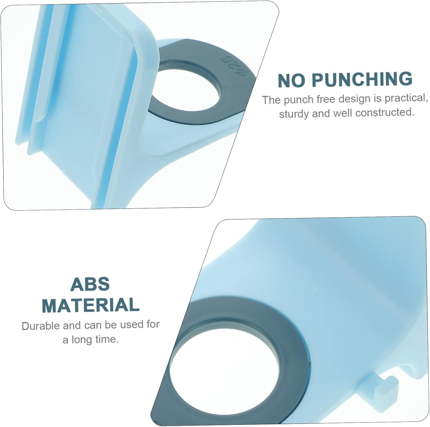 Ciieeo 4Pc Wall Shampoo Holder No Drill Adhesive Rack