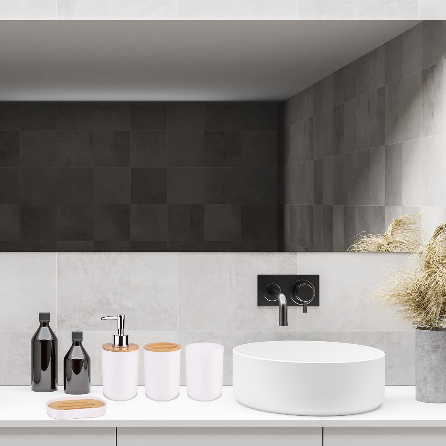 MOCHTERO 4-Piece Bathroom Accessories Set