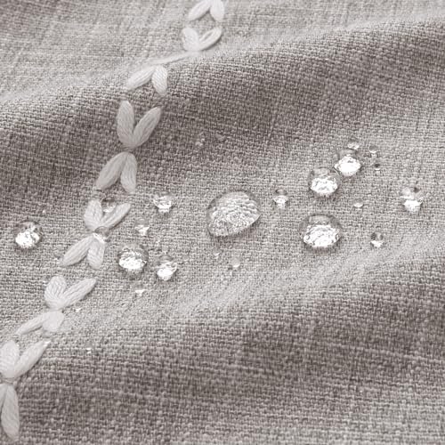 MitoVilla Boho Farmhouse Shower Curtain Set Grey Taupe 72x74