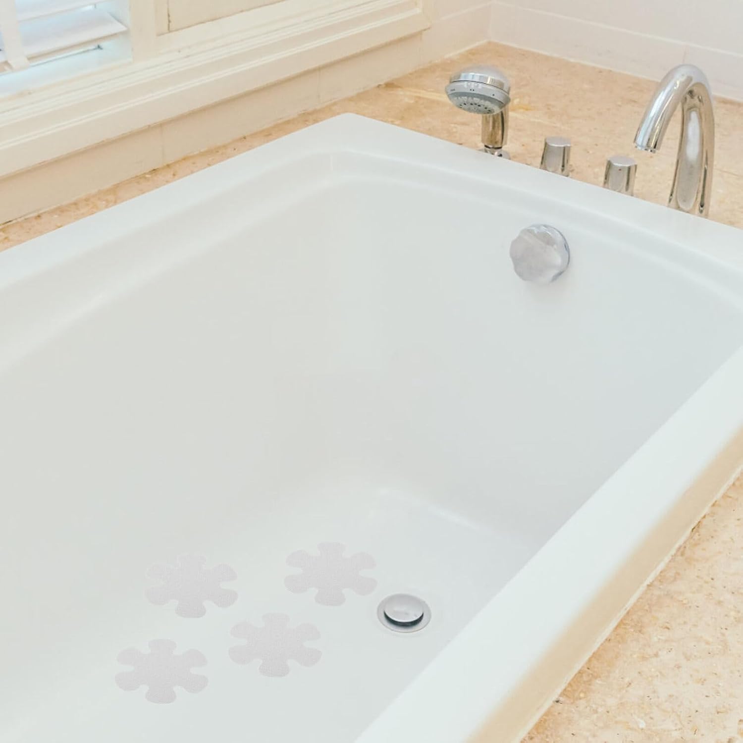 Alipis 20pc Flower Shape Non-Slip Bathtub Stickers