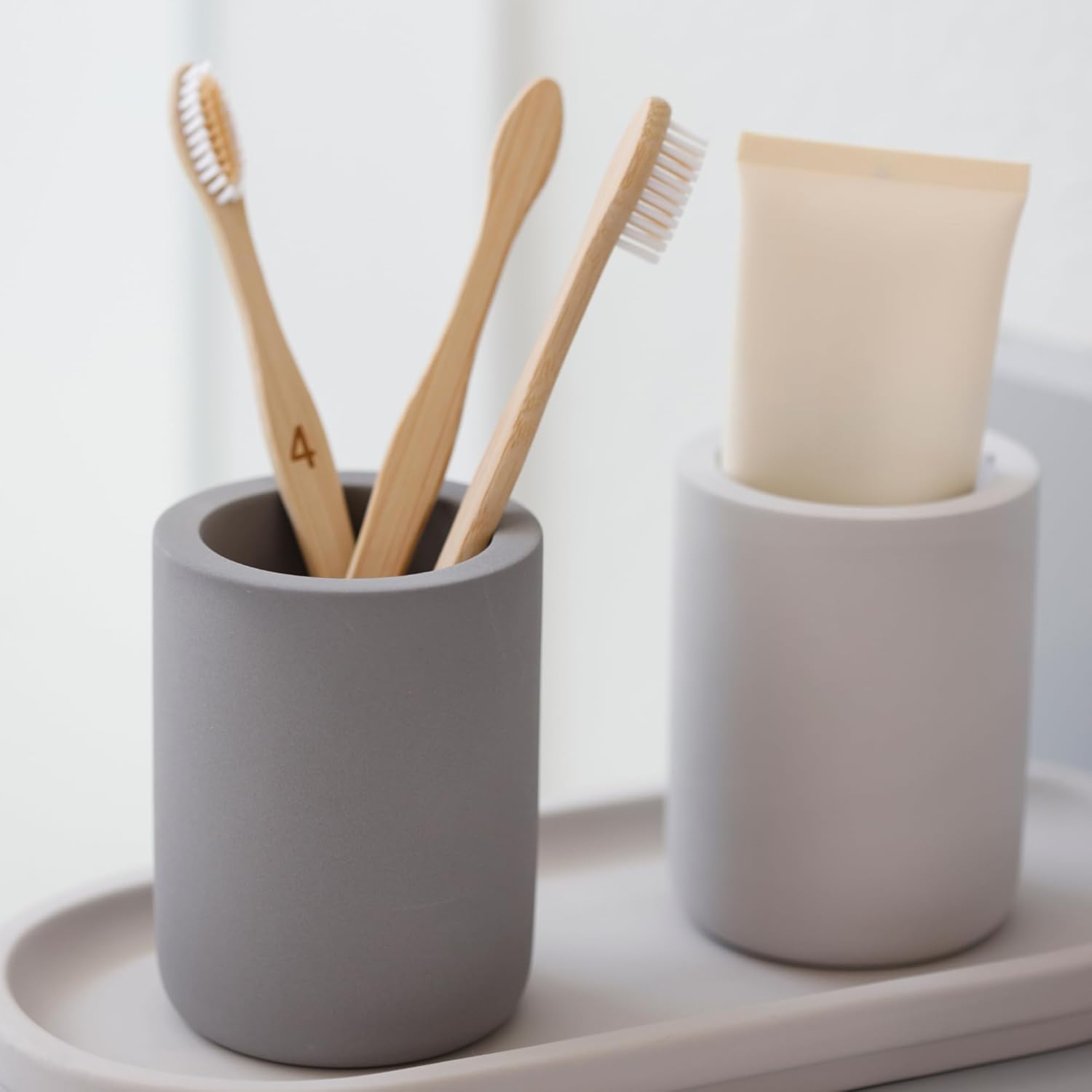Selegna Drying Stone Toothbrush Holder - Dark Grey