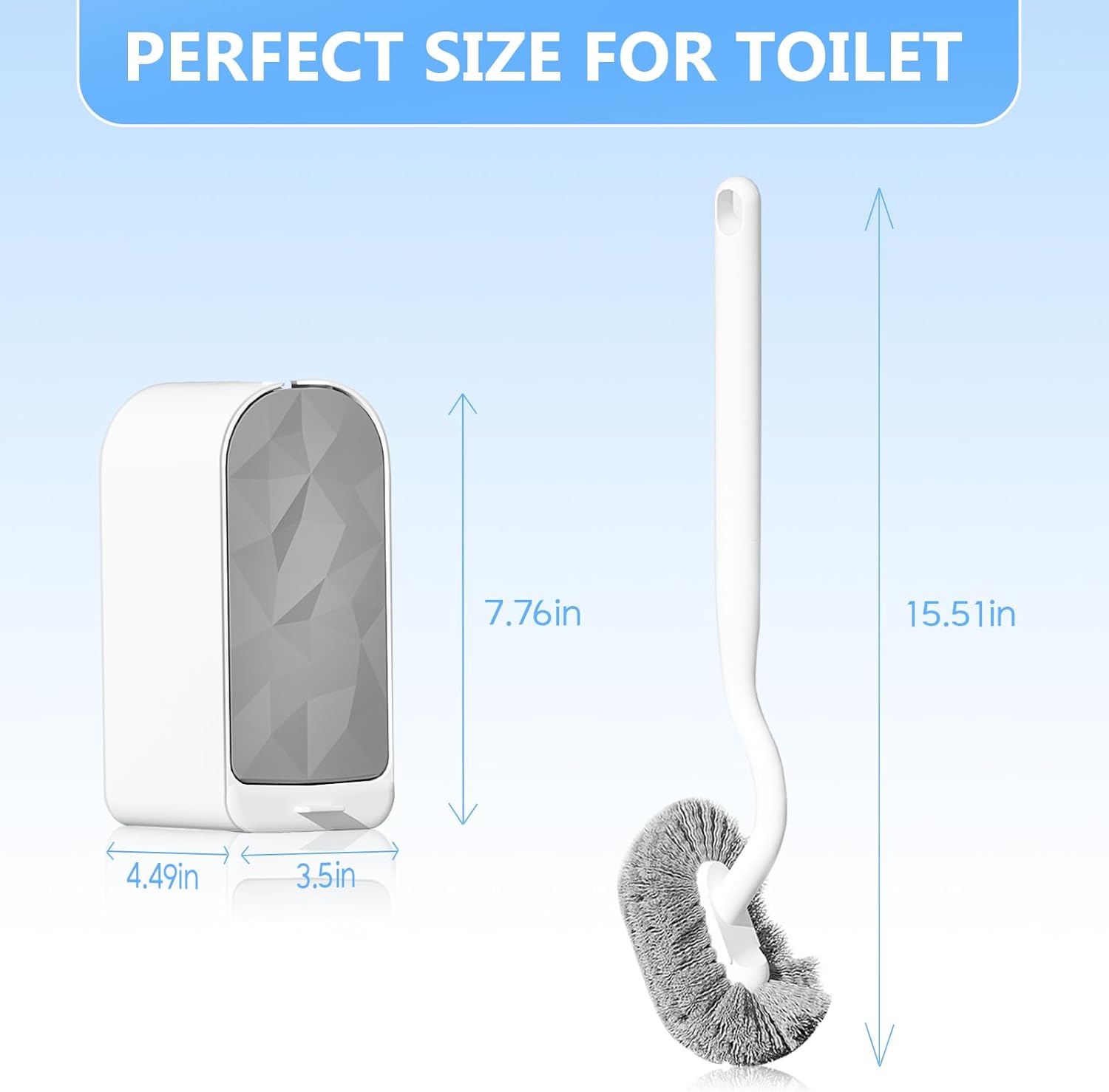 Cinola Toilet Brush and Wall Holder Set