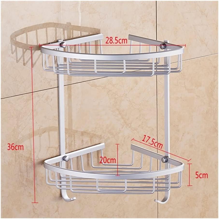 BAHELS Corner Shower Caddy Double Tiers Organizer