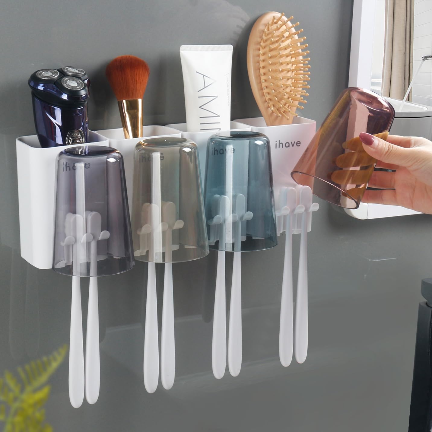 iHave Wall Mounted Toothbrush Holder Set 1